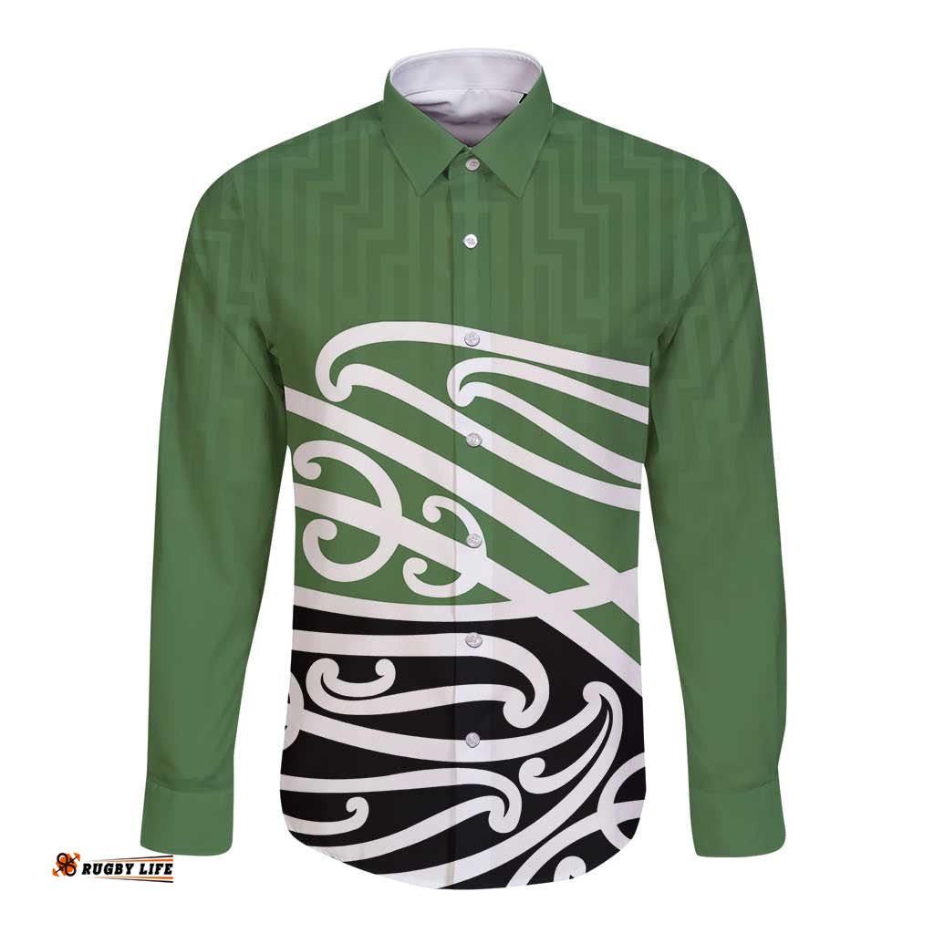 Green Fern New Zealand Kowhai Ngutukak Long Sleeve Button Shirt LT9