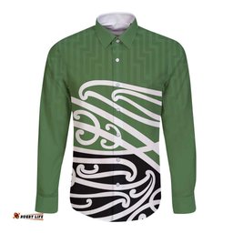 Green Fern New Zealand Kowhai Ngutukak Long Sleeve Button Shirt LT9