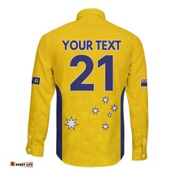 Western Australia Lawn Bowls Custom Long Sleeve Button Shirt Aussie Minimalist Style LT9