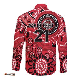 Renegades Cricket Custom Long Sleeve Button Shirt Australian Aboriginal LT9