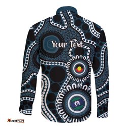 Carlton NAIDOC Week 2026 Personalised Long Sleeve Button Shirt 50 Years of Deadly Aboriginal Art LT14