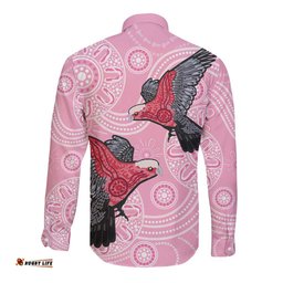 Pink Galah Aussie Aboriginal Long Sleeve Button Shirt Soaring High LT7