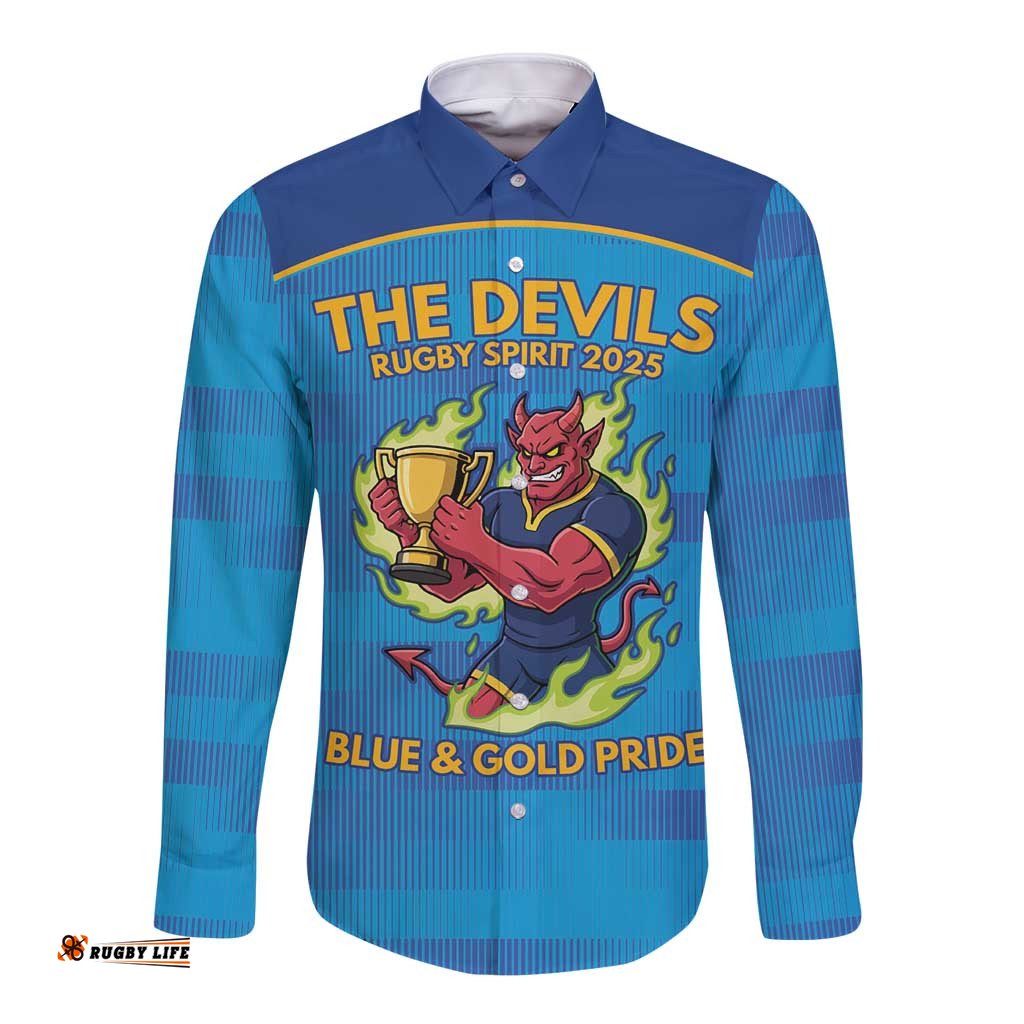 Pride of Norths Rugby Spirit Custom Long Sleeve Button Shirt Queensland Grand Final Edition 2025 LT9