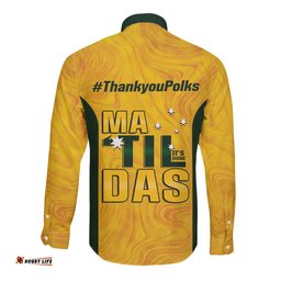 Polkinghorne Australia Matildas Long Sleeve Button Shirt 2024 Thank You Polks LT14