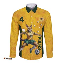 Polkinghorne Australia Matildas Long Sleeve Button Shirt 2024 Thank You Polks LT14