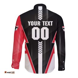 Personalized St Kilda Saints Long Sleeve Button Shirt Modern Geometric Sports Graphic Style TS04