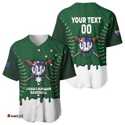 Australia 2026 Baseball Custom Baseball Jersey Go Aussie Drip Style LT14