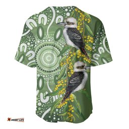Aussie Kokaburra Golden Wattle Baseball Jersey Aboriginal with National Color LT9