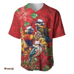 Aussie Native Bird Baseball Jersey Aboriginal Inspired Christmas LT9