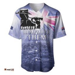 Australia ANZAC Day Baseball Jersey Battle Of Passchendaele Remember Them LT05