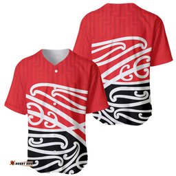 All Red New Zealand Kowhai Ngutukak Baseball Jersey LT9