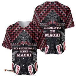 Aotearoa Baseball Jersey Proud To Be Maori LT05