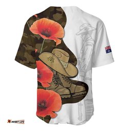 Australia ANZAC Day Baseball Jersey Boots And Slouch Hat Lest We Forget LT14
