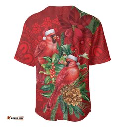 Aussie Red Cardinal Baseball Jersey Aboriginal Inspired Christmas LT9
