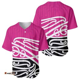 All Pink New Zealand Kowhai Ngutukak Baseball Jersey LT9