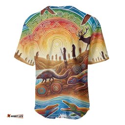Aboriginal Dreamtime Animals Stories Baseball Jersey LT9