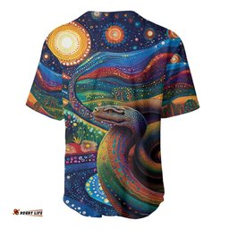 Aboriginal Dreamtime Rainbow Serpent Baseball Jersey LT9