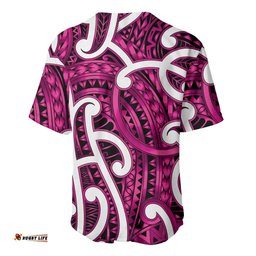 Aotearoa Maori Kowhaiwhai Baseball Jersey Mawhero Puhoro and Patiki LT9