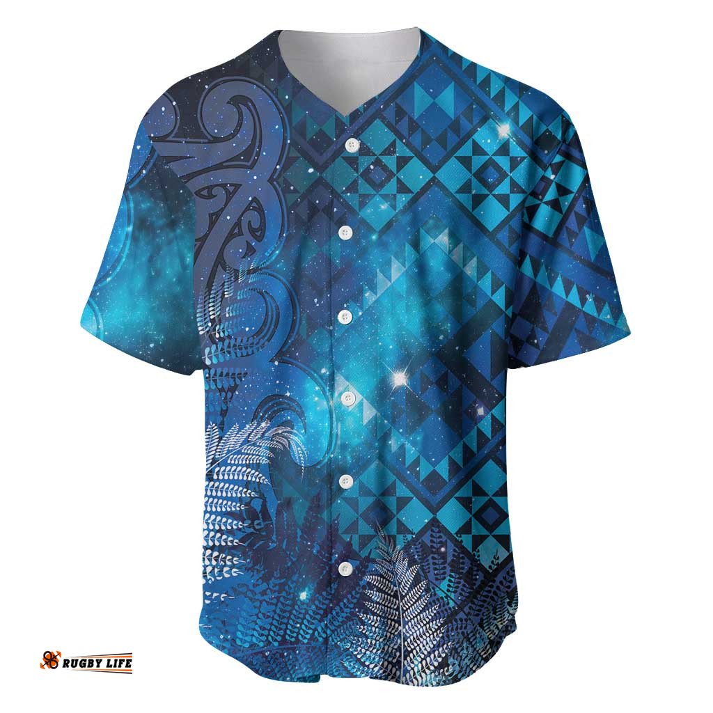Aotearoa Taniko Matariki Baseball Jersey Cosmic Blue LT7