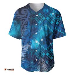 Aotearoa Taniko Matariki Baseball Jersey Cosmic Blue LT7