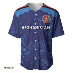 Afghan Atalans Cricket Custom Baseball Jersey Afghanistan Map with Sporty Style LT9