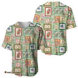 Aussie Birds Christmas La La Land Baseball Jersey Green Vintage Stamp Edition LT9
