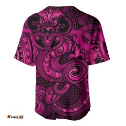 Aotearoa Maori Hei Tiki Baseball Jersey Mawhero Kowhaiwhai Puhoro Motif LT9