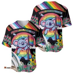 Aussia Pride Month Rainbow Koala Baseball Jersey LT9