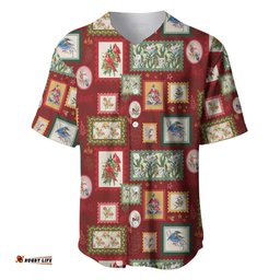 Aussie Birds Christmas La La Land Baseball Jersey Red Vintage Stamp Edition LT9