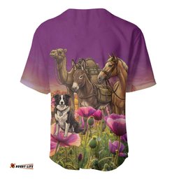 ANZAC Day Baseball Jersey Lest We Forget The Animals Of War LT15