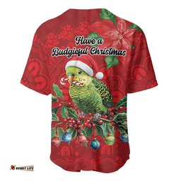 Aussie Green Budgerigar Baseball Jersey Aboriginal Inspired Christmas LT9