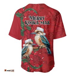 Aussie Kokaburra Waratah Christmas Baseball Jersey Aboriginal Dots Painting LT9