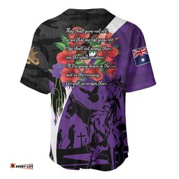 Australia ANZAC Day Baseball Jersey Animals of War - Lest We Forget LT7