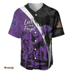 Australia ANZAC Day Baseball Jersey Animals of War - Lest We Forget LT7