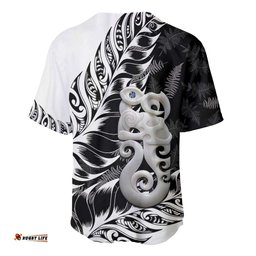 Aotearoa Manaia NZ Maori Silver Fern Baseball Jersey LT14