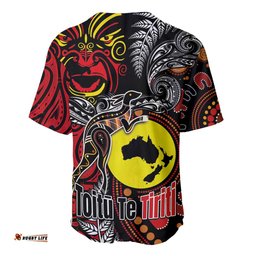 Aotearoa and Australia Toitu Te Tiriti Baseball Jersey Honour the Treaty - Stand Together Stand Stronger LT03