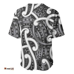 Aotearoa Maori Kowhaiwhai Baseball Jersey Kiwikiwi Puhoro and Patiki LT9