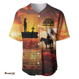 ANZAC Day Film Reel Lest We Forget Baseball Jersey Australia NZ Memorial LT9
