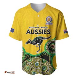 Custom Australia Cricket Spirit 2026 Baseball Jersey World T20 Edition - Gold Aboriginal LT9