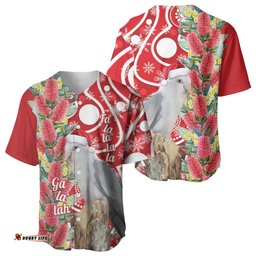 Blue Galah Mutation Christmas Australia Baseball Jersey Falalalala Galalah Bottlebrush Red Aboriginal Art LT14