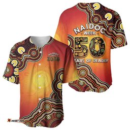 Australia Indigenous NAIDOC Week 2026 Baseball Jersey 50 Years Of Deadly LT05