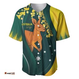 Australia Day Baseball Jersey Kangaroo National Color LT7