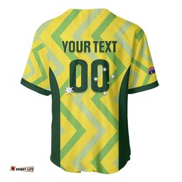 Custom Australia Socceroos 2025 Baseball Jersey Forever Golden LT01