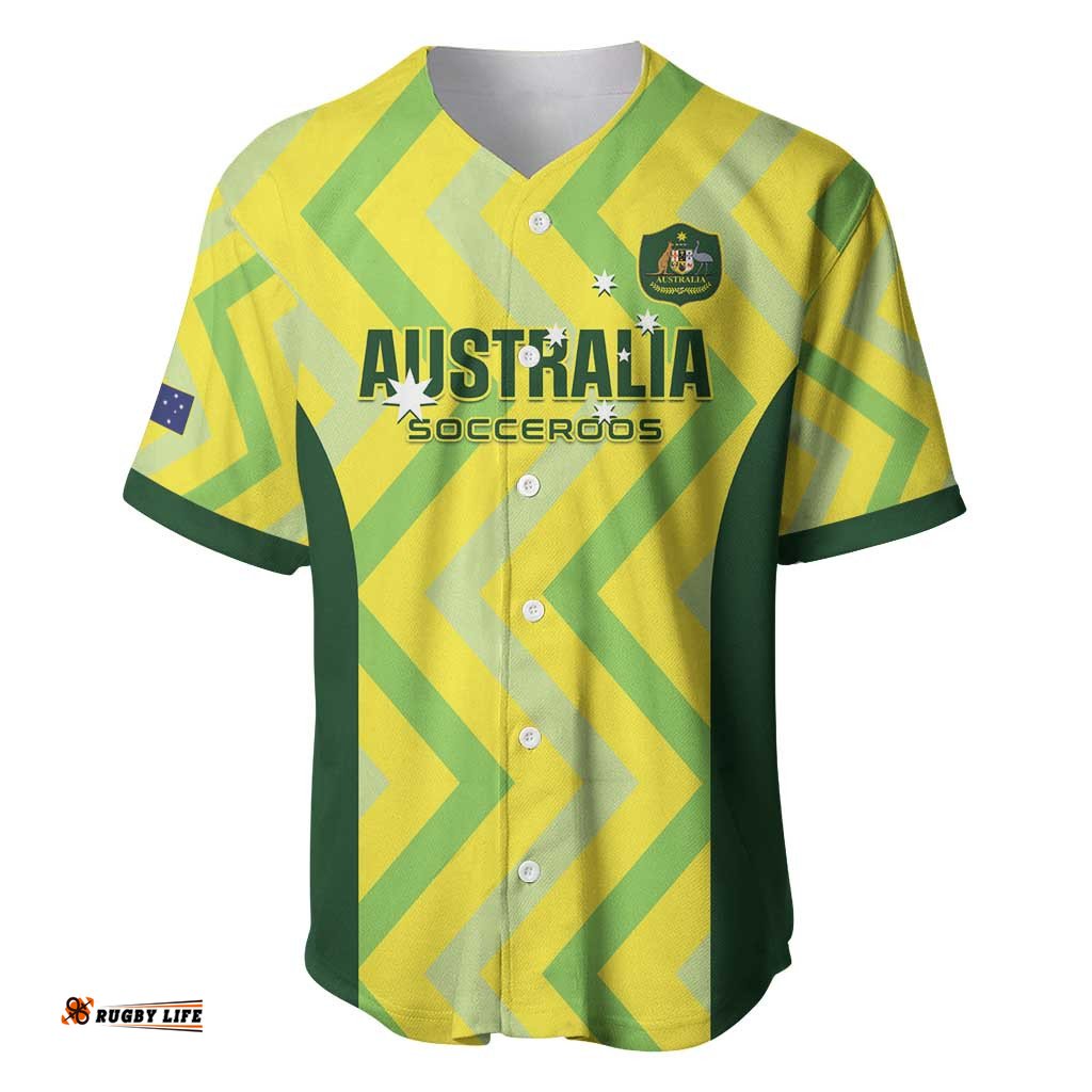 Custom Australia Socceroos 2025 Baseball Jersey Forever Golden LT01