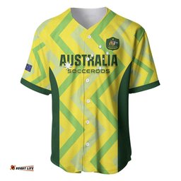 Custom Australia Socceroos 2025 Baseball Jersey Forever Golden LT01