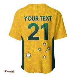 Australian Lawn Bowls Custom Baseball Jersey Aussie Minimalist Style LT9