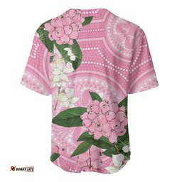Australia Lilly Pilly Riberry Baseball Jersey Aussie Native Flowers Indigenous Art LT14