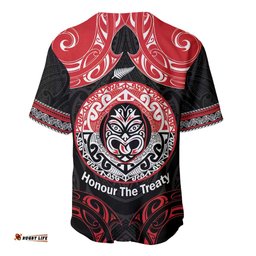 Aotearoa Toitu Te Tiriti Baseball Jersey Haka Tiki Honour The Treaty LT14