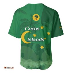 Australia Cocos Keeling Islands Baseball Jersey Southern Cross Palm Tree Pattern LT14