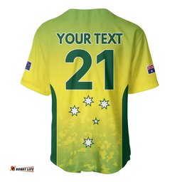 Australian Kangaroo Lawn Bowls Custom Baseball Jersey Aussie Minimalist Style LT9